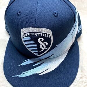 NEW ERA Sporting Kansas City MLS Soccer Hat cap fitted 7 1/8 blue new